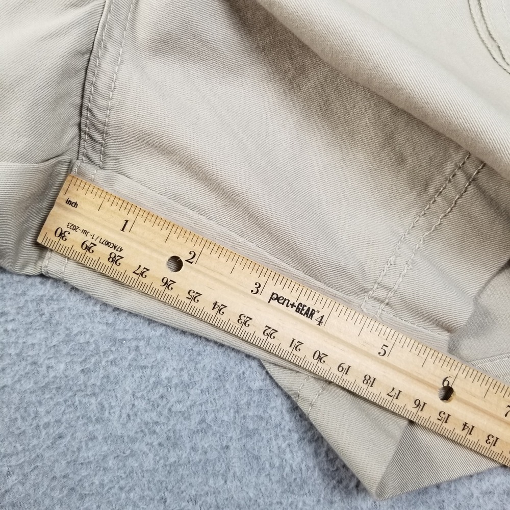 Outdoor Life Cargo Shorts Mens 40 Khaki Tan Cotton Elastic Waist Casual Utility - Picture 10 of 15
